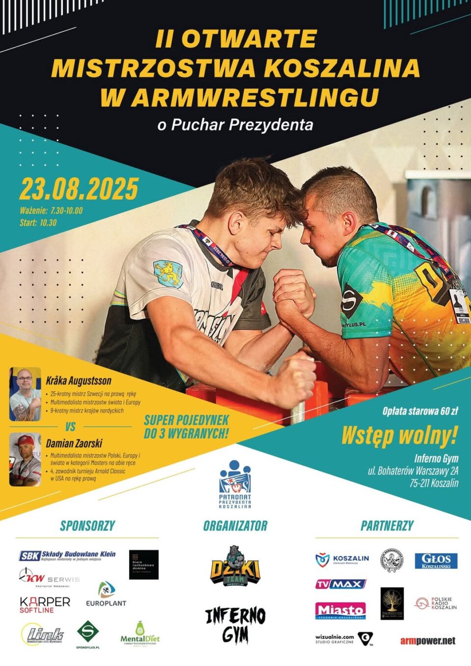 mistrzostwa koszalina armwrestling