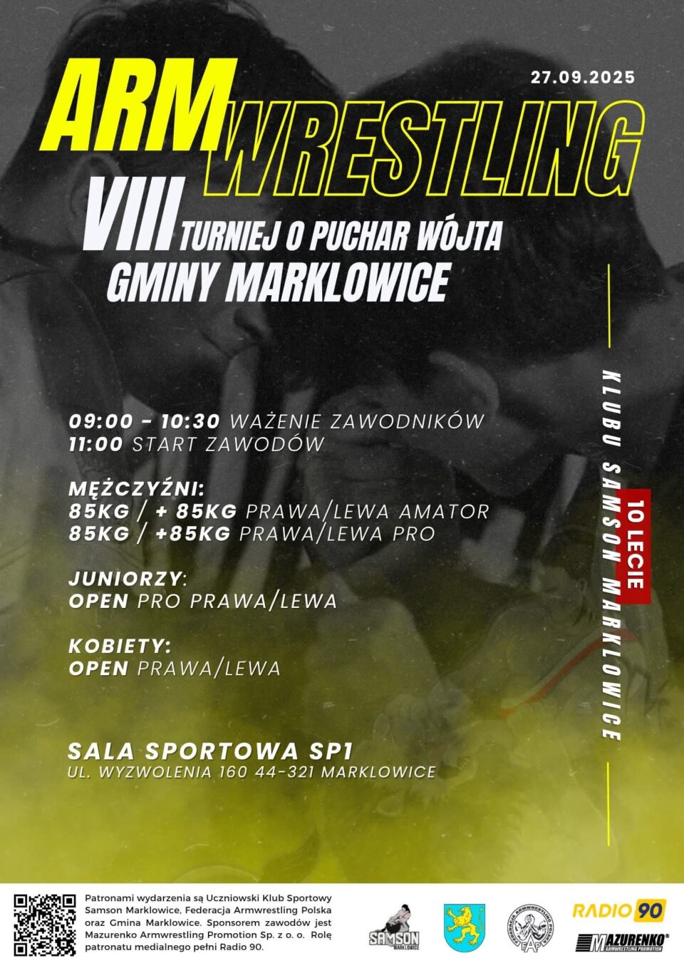 Turniej o Puchar Wójta Gminy Marklowice w Armwrestlingu!
