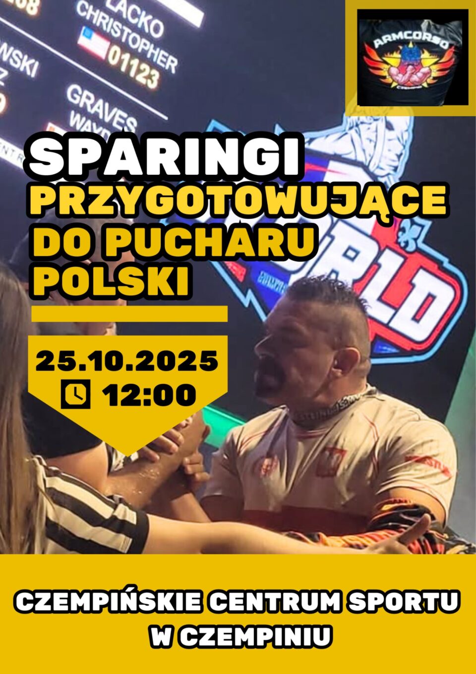 Sparingi armwrestling w Czempiniu