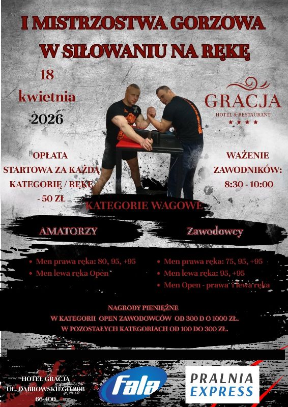 1 MISTRZOSTWA GORZOWA W SIŁOWANIU NA RĘKĘ -