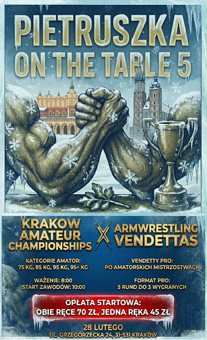 pietruszka on the table - zawody w armwrestlingu