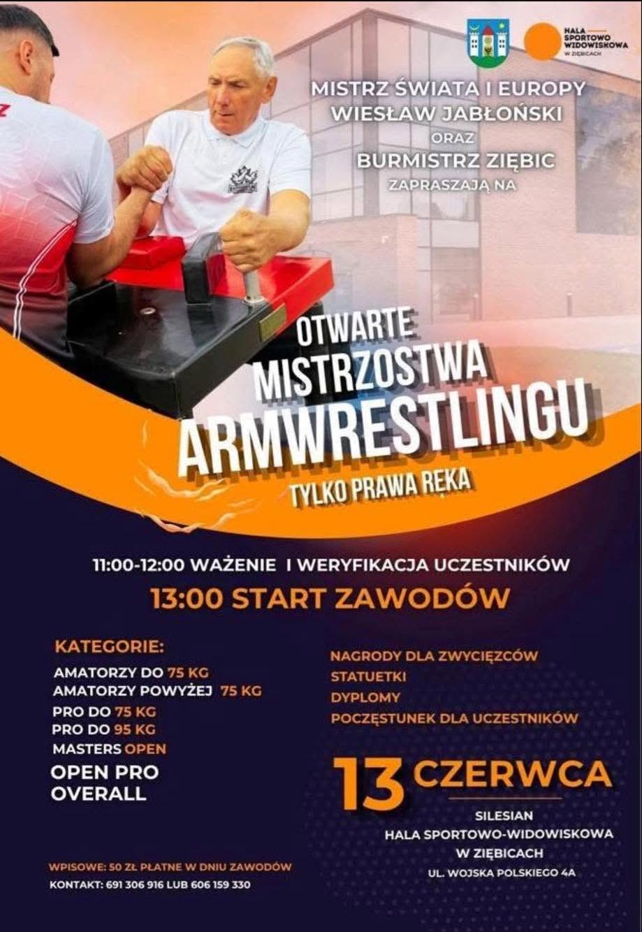 zawody armwrestlingu w ziębicach