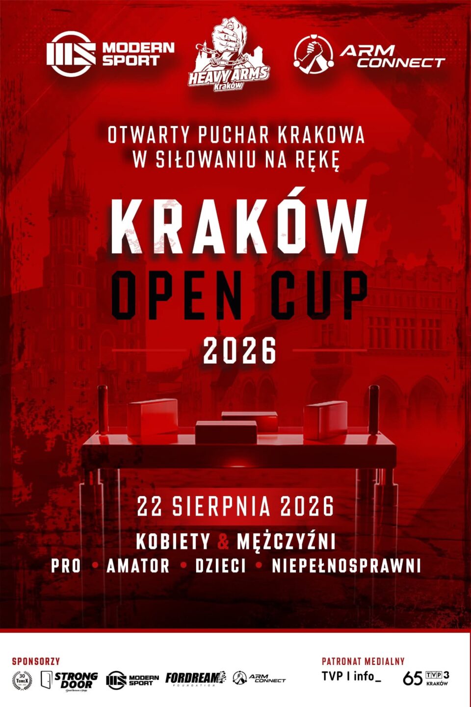 Kraków open Cup zawody w armwrestlingu